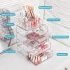 imageVtopmart 1 Tier Clear Makeup Organizer Cosmetic Storage for Dresser Countertop and Bathroom Vanity Beauty Holder for Lipstick Brush Skincare3 Tier