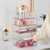 imageVtopmart 1 Tier Clear Makeup Organizer Cosmetic Storage for Dresser Countertop and Bathroom Vanity Beauty Holder for Lipstick Brush Skincare5 Tier 2 Sizes Drawer