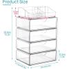 imageVtopmart 1 Tier Clear Makeup Organizer Cosmetic Storage for Dresser Countertop and Bathroom Vanity Beauty Holder for Lipstick Brush Skincare5 Tier