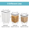 imageVtopmart 10 PCS Flour and Sugar Storage Container Large Airtight Food Canisters with Lids for Kitchen Pantry Organization BPA Free Black