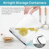 imageVtopmart 10 PCS Flour and Sugar Storage Container Large Airtight Food Canisters with Lids for Kitchen Pantry Organization BPA Free Black