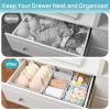 imageVtopmart 12 Pack Baby Clothes Organizer Dresser Drawer Organizer for Baby Clothing Foldable Fabric Closet Drawer Storage Bins Dresser Dividers for Bra Socks Ties ScarfGrey