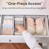 imageVtopmart 12 Pack Baby Clothes Organizer Dresser Drawer Organizer for Baby Clothing Foldable Fabric Closet Drawer Storage Bins Dresser Dividers for Bra Socks Ties ScarfGrey