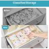imageVtopmart 12 Pack Baby Clothes Organizer Dresser Drawer Organizer for Baby Clothing Foldable Fabric Closet Drawer Storage Bins Dresser Dividers for Bra Socks Ties ScarfBeige