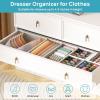 imageVtopmart 12 Pack Baby Clothes Organizer Dresser Drawer Organizer for Baby Clothing Foldable Fabric Closet Drawer Storage Bins Dresser Dividers for Bra Socks Ties ScarfGrey
