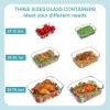 imageVtopmart 122oz50oz Large Glass Food Storage Containers with Airtight Lids Big Glass Containers for Roasting Chicken Baking Casseroles Food Storage Meal Prep Fruits Thanksgiving Meals BPAFree6