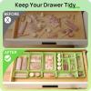 imageVtopmart 25 PCS Plastic Drawer Organizers Set 4Size Versatile Bathroom and Vanity Drawer Organizer Trays Storage Bins for Makeup Bedroom Kitchen Gadgets Utensils and OfficeLight Green