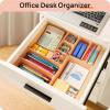 imageVtopmart 25 PCS Plastic Drawer Organizers Set 4Size Versatile Bathroom and Vanity Drawer Organizer Trays Storage Bins for Makeup Bedroom Kitchen Gadgets Utensils and OfficeOrange