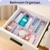 imageVtopmart 25 PCS Plastic Drawer Organizers Set 4Size Versatile Bathroom and Vanity Drawer Organizer Trays Storage Bins for Makeup Bedroom Kitchen Gadgets Utensils and OfficeLilac