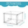 imageVtopmart 4 Pack 13QT Clear Stackable Storage DrawersEasily Assemble Acrylic Closet OrganizersPlastic Storage Bins for BathroomCabinetKitchen PantryUnder Sink Organizationclear