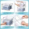 imageVtopmart 4 Pack 13QT Clear Stackable Storage DrawersEasily Assemble Acrylic Closet OrganizersPlastic Storage Bins for BathroomCabinetKitchen PantryUnder Sink Organizationclear