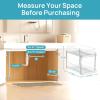 imageVtopmart 4 Pack Bathroom Organizer 2 Tier Clear Under Sink Organizers Vanity Countertop Storage ContainerCabinet Drawers Bins PullOut Organization with Track for Pantry KitchenClear