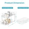 imageVtopmart 4 Pack Bathroom Organizer 2 Tier Clear Under Sink Organizers Vanity Countertop Storage ContainerCabinet Drawers Bins PullOut Organization with Track for Pantry KitchenClear