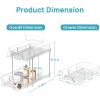 imageVtopmart 4 Pack Bathroom Organizer 2 Tier Clear Under Sink Organizers Vanity Countertop Storage ContainerCabinet Drawers Bins PullOut Organization with Track for Pantry KitchenClear