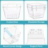 imageVtopmart 66 PCS Clear Plastic Drawer Organizer Bins 4Size Versatile Bathroom and Vanity Organizer Trays Acrylic Storage Containers for Makeup Jewelry Toiletry Kitchen Utensils and Office Supply15 PCS