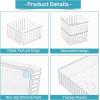 imageVtopmart 7 PCS Clear Drawer Organizers Bins 4Size Stackable Makeup and Vanity Drawer Organizer Trays Acrylic Bathroom Drawer Storage Containers for Cosmetic Office Supply Kitchen Utensils Gadgets