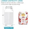 imageVtopmart 78oz Glass Food Storage Jars with Airtight Clamp Lids 3 Pack Large Kitchen Canisters for Flour Cereal Coffee Pasta and Canning Square Mason Jar with 8 Chalkboard Labels3pack78ozSquare