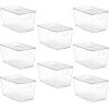 imageVtopmart 8 Pack Clear Stackable Storage Bins with Lids Large Plastic Containers with Handle for Pantry Organization and StoragePerfect for Kitchen Fridge Cabinet Bathroom Organizer8
