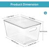 imageVtopmart 8 Pack Clear Stackable Storage Bins with Lids Large Plastic Containers with Handle for Pantry Organization and StoragePerfect for Kitchen Fridge Cabinet Bathroom Organizer8