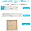 imageVtopmart 8 Pack Drawer Dividers for Clothes 4quot High 116quot17quot Adjustable Expandable Dresser Drawer Organizer Plastic Separators for Dresser Baby Clothes Underwear Kitchen ampamp Office Storage PinkWhite