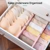 imageVtopmart 8 Pack Drawer Dividers for Clothes 4quot High 116quot17quot Adjustable Expandable Dresser Drawer Organizer Plastic Separators for Dresser Baby Clothes Underwear Kitchen ampamp Office Storage PinkPink
