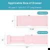 imageVtopmart 8 Pack Drawer Dividers for Clothes 4quot High 116quot17quot Adjustable Expandable Dresser Drawer Organizer Plastic Separators for Dresser Baby Clothes Underwear Kitchen ampamp Office Storage PinkPink