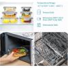imageVtopmart 8 Pack Glass Food Storage Containers with Airtight Lids Glass Meal Prep Containers Lunch Containers for Microwave Oven Freezer and Dishwasher BPA FreeGrey