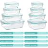 imageVtopmart 8 Pack Glass Food Storage Containers with Airtight Lids Glass Meal Prep Containers Lunch Containers for Microwave Oven Freezer and Dishwasher BPA FreeGreen