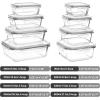 imageVtopmart 8 Pack Glass Food Storage Containers with Airtight Lids Glass Meal Prep Containers Lunch Containers for Microwave Oven Freezer and Dishwasher BPA FreeGrey