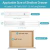 imageVtopmart 8 Pack Shallow Drawer Dividers 236quot High 1267quot2114quot Adjustable Expandable Kitchen Drawer Organizer Clear Plastic Organizer Separators for Flatware Utensil Cutlery Underwear Clothes8