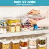 imageVtopmart 8pcs Clear Organizers and Storage Bins with Lids Stackable Plastic Storage Containers with Handles for Fridge Freezer Pantry Cabinet Kitchen Organization12