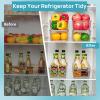imageVtopmart 8pcs Clear Organizers and Storage Bins with Lids Stackable Plastic Storage Containers with Handles for Fridge Freezer Pantry Cabinet Kitchen Organization12