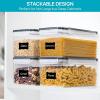imageVtopmart Airtight Food Storage Containers with Lids 4PCS Set 32L Plastic Spaghetti Canisters for Pasta organizer BPA Free Air Tight Kitchen Pantry Organization