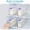 imageVtopmart Breastmilk Storage Container 4PCS Set Clear Freezer and Fridge Organizer Bins Plastic Storage Bins for Breast Milk Baby Pouches Formula Bottles and Yogurts 43 Width 147quot Long