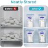 imageVtopmart Breastmilk Storage Container 4PCS Set Clear Freezer and Fridge Organizer Bins Plastic Storage Bins for Breast Milk Baby Pouches Formula Bottles and Yogurts 43 Width 147quot Long