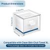 imageVtopmart Disposable Facial Towels HolderClear Storage Drawer Compatible with Clean Skin Club Towel XLAcrylic Box Hold 50 CountStylish and Functional Bathroom Accessory for Coutertop Organization1