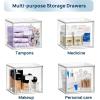 imageVtopmart Disposable Facial Towels HolderClear Storage Drawer Compatible with Clean Skin Club Towel XLAcrylic Box Hold 50 CountStylish and Functional Bathroom Accessory for Coutertop Organization1