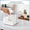 imageVtopmart Disposable Facial Towels HolderClear Storage Drawer Compatible with Clean Skin Club Towel XLAcrylic Box Hold 50 CountStylish and Functional Bathroom Accessory for Coutertop Organization1
