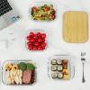 imageVtopmart Glass Food Storage Containers with Bamboo Lids 4 Pack Meal Prep Glass Containers Safe for Microwave Oven Freezer and Dishwasher BPA Free