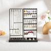 imageVtopmart Jewelry Holder Organizer Stand Tree for Earring Necklace Ring Bracelets Display and Storage with 90 Holes 12 Hooks All Black