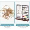 imageVtopmart Jewelry Holder Organizer Stand Tree for Earring Necklace Ring Bracelets Display and Storage with 90 Holes 12 Hooks Black Walnut