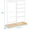 imageVtopmart Jewelry Holder Organizer Stand Tree for Earring Necklace Ring Bracelets Display and Storage with 90 Holes 12 HooksWhiteWood