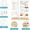 imageVtopmart Jewelry Holder Organizer Stand Tree for Earring Necklace Ring Bracelets Display and Storage with 90 Holes 12 HooksWhiteWood