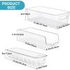 imageVtopmart Set of 8 Fridge Organizer Refrigerator Organizer Bins with Handles Freezer Organizer Clear Organizing Bins BPAFree Fridge Storage Containers for Fridge Freezer Cabinet Kitchen Pantry