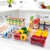 imageVtopmart Set of 8 Fridge Organizer Refrigerator Organizer Bins with Handles Freezer Organizer Clear Organizing Bins BPAFree Fridge Storage Containers for Fridge Freezer Cabinet Kitchen Pantry