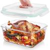 imageVtopmart 220oz  764oz Extra Large Glass Storage Containers Set Meal Prep Food Container Sets with Snap Airtight Lids for Roasting Turkey Rotisserie Chicken Baking Watermelon Storage BPA Free1pack 220oz