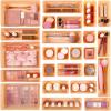 imageVtopmart 25 PCS Plastic Drawer Organizers Set 4Size Versatile Bathroom and Vanity Drawer Organizer Trays Storage Bins for Makeup Bedroom Kitchen Gadgets Utensils and OfficeOrange