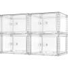 imageVtopmart 4 Pack 13QT Clear Stackable Storage DrawersEasily Assemble Acrylic Closet OrganizersPlastic Storage Bins for BathroomCabinetKitchen PantryUnder Sink Organizationclear