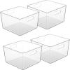 imageVtopmart 8 Pack Extra Large Clear Plastic Storage Bins11x11 Cube Acrylic Organizer Square Containers with Handle for PantryClosetLaundryRoomKitchenBathroomUnderSink Organization4