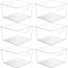 imageVtopmart 8 Pack Extra Large Clear Plastic Storage Bins11x11 Cube Acrylic Organizer Square Containers with Handle for PantryClosetLaundryRoomKitchenBathroomUnderSink Organization6